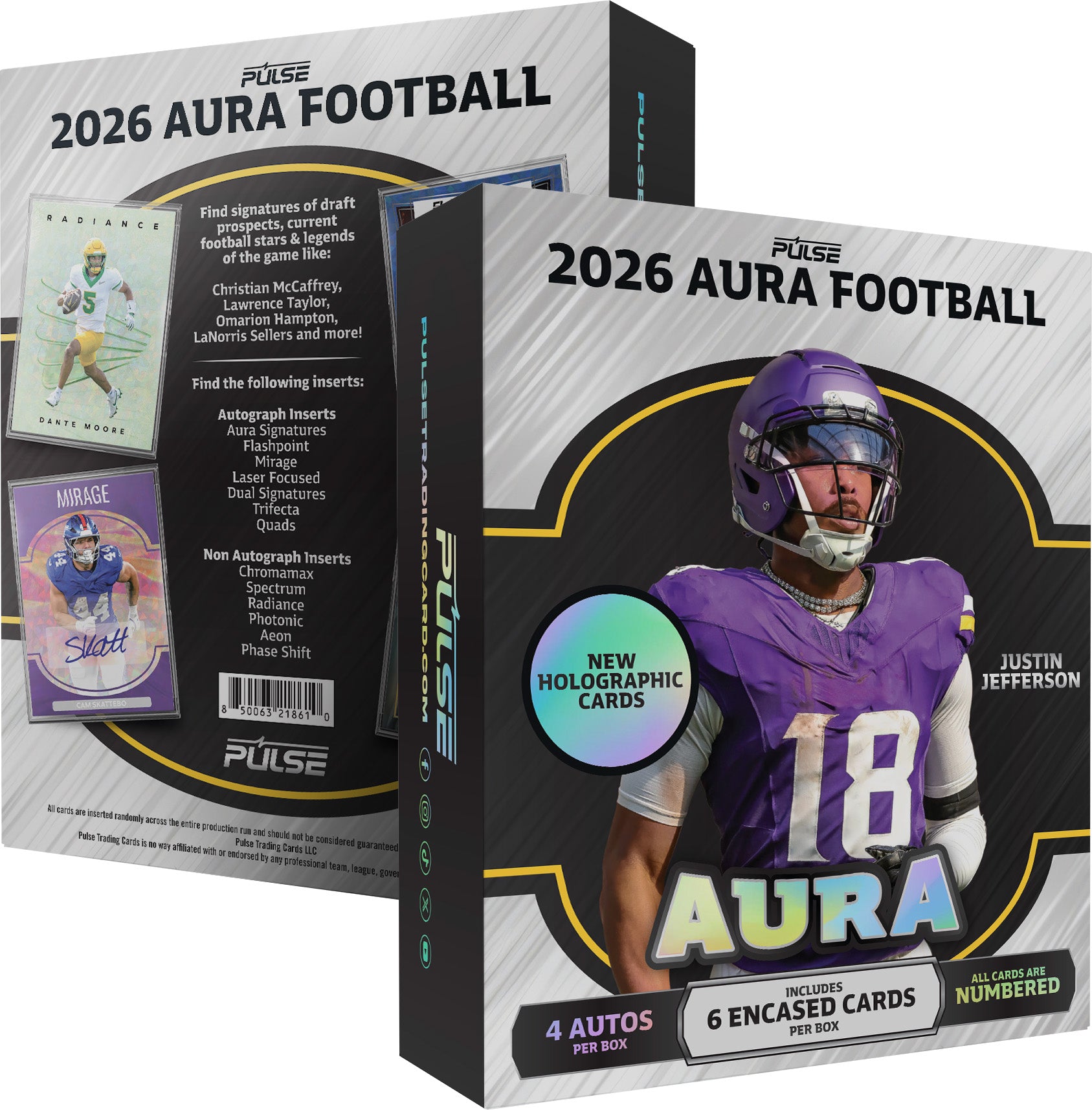 2026 Pulse Aura Football Hobby (4 Autographs Per Box) - Pre Order
