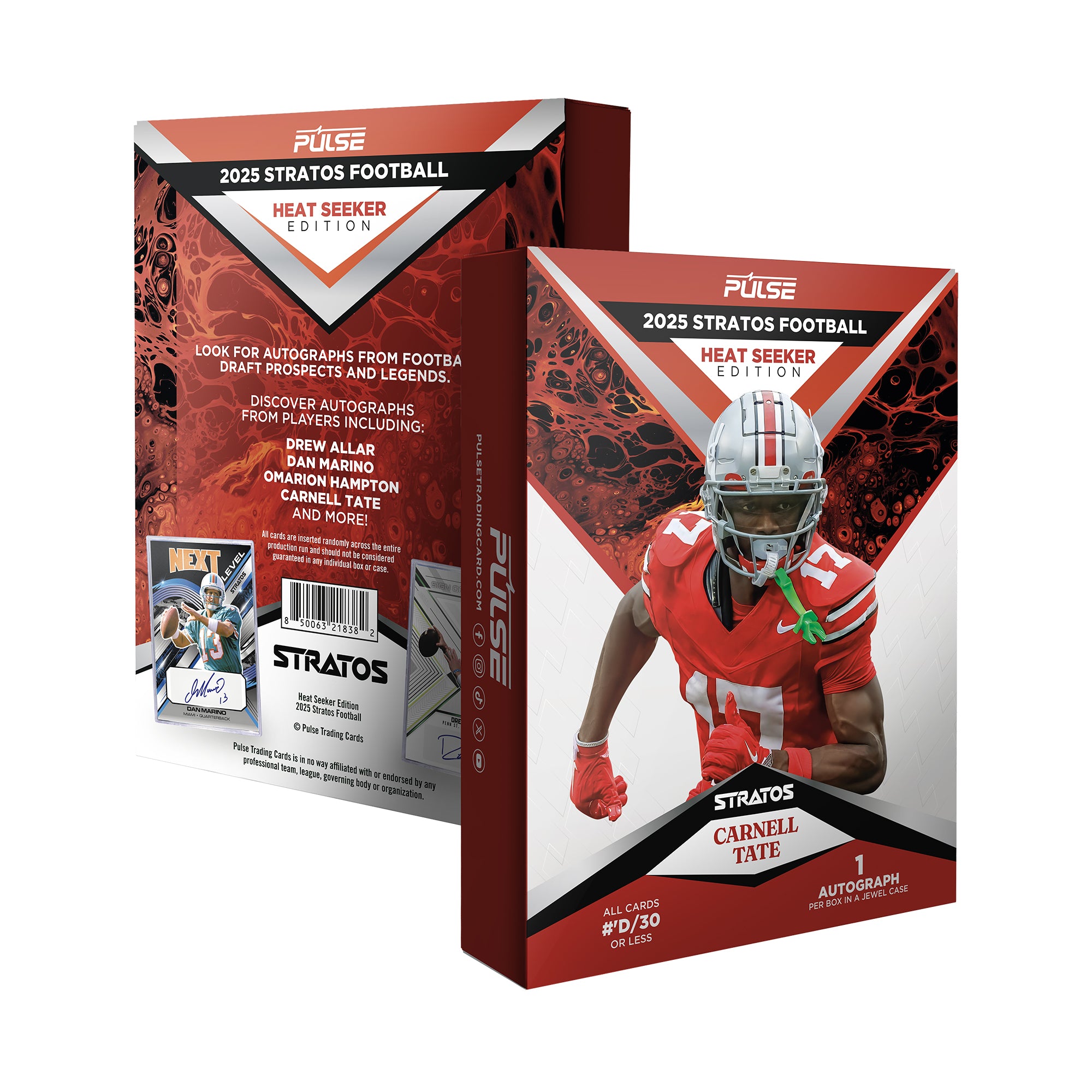 2025 Pulse Stratos Football Heat Seeker Edition (1 Autograph Per Box)