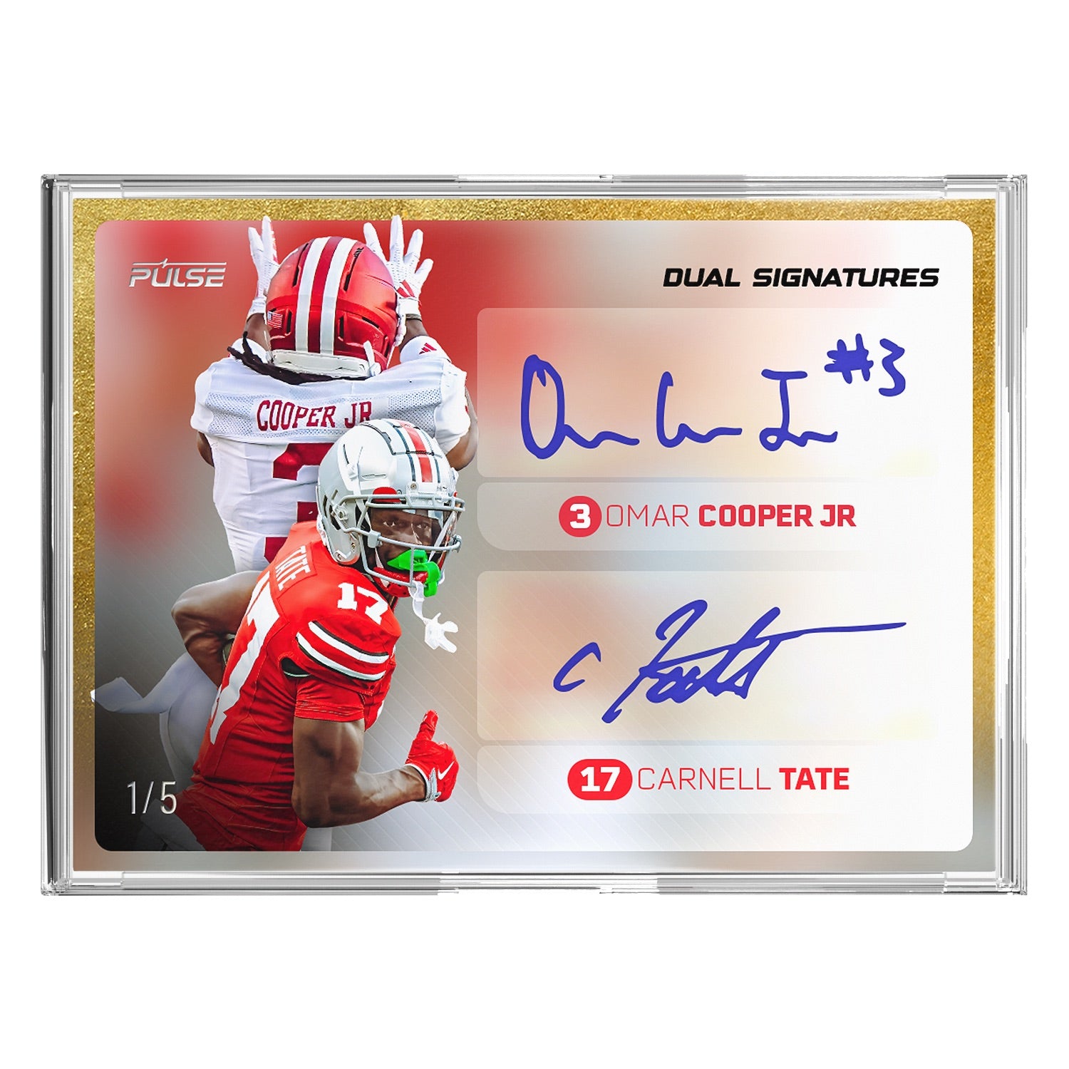 スポーツ選手 THE warroar Plus autograph 2025 Pulse On Demand Championship Dual Signatures – Omar Cooper Jr & C