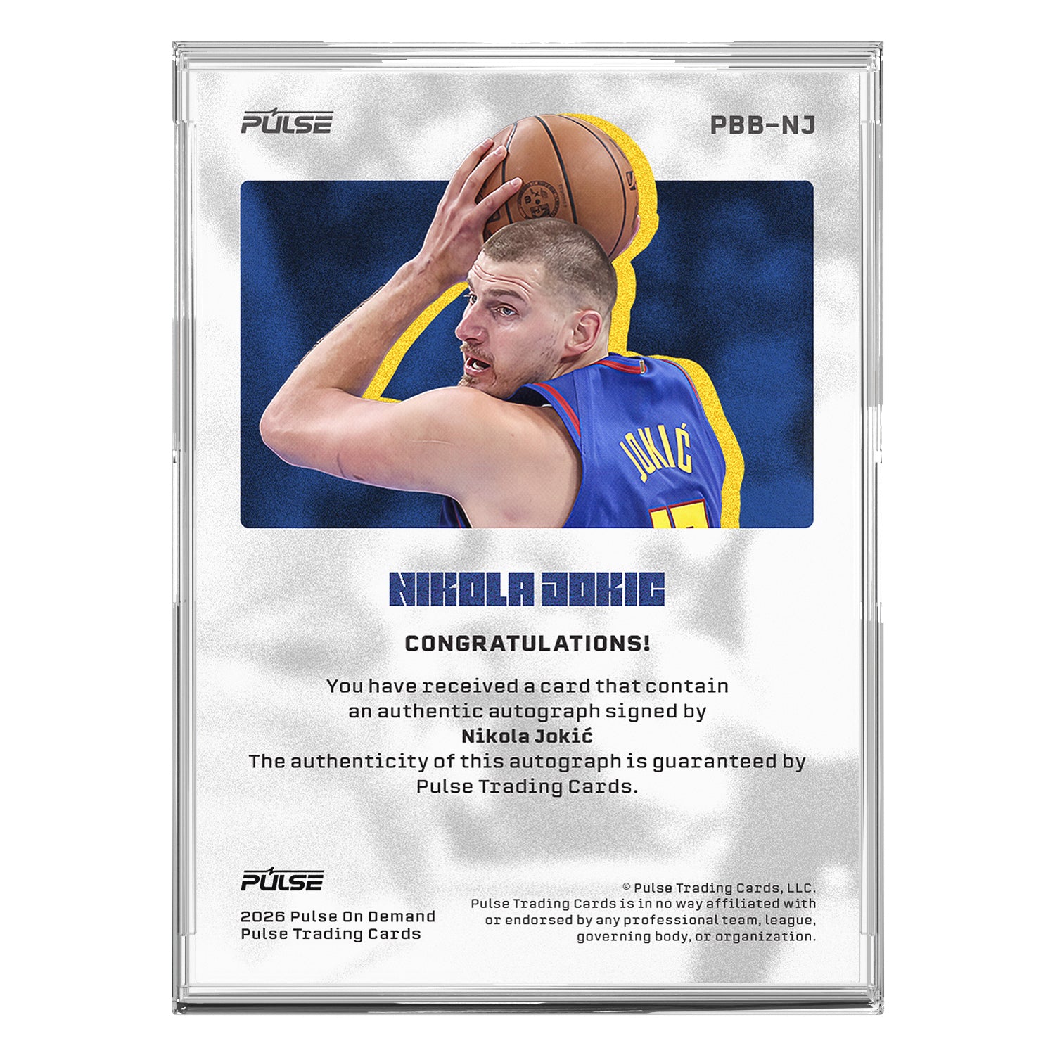 2026 Pulse On Demand Nikola Jokić On-Card Autograph Card