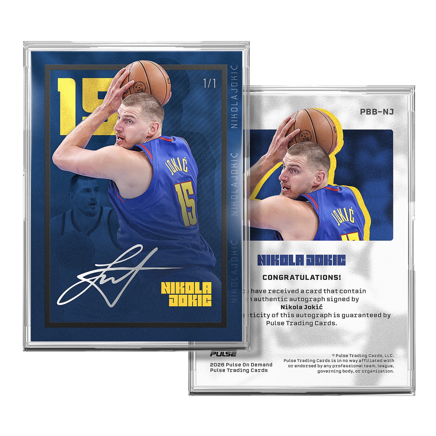 2026 Pulse On Demand Nikola Jokić On-Card Autograph Card