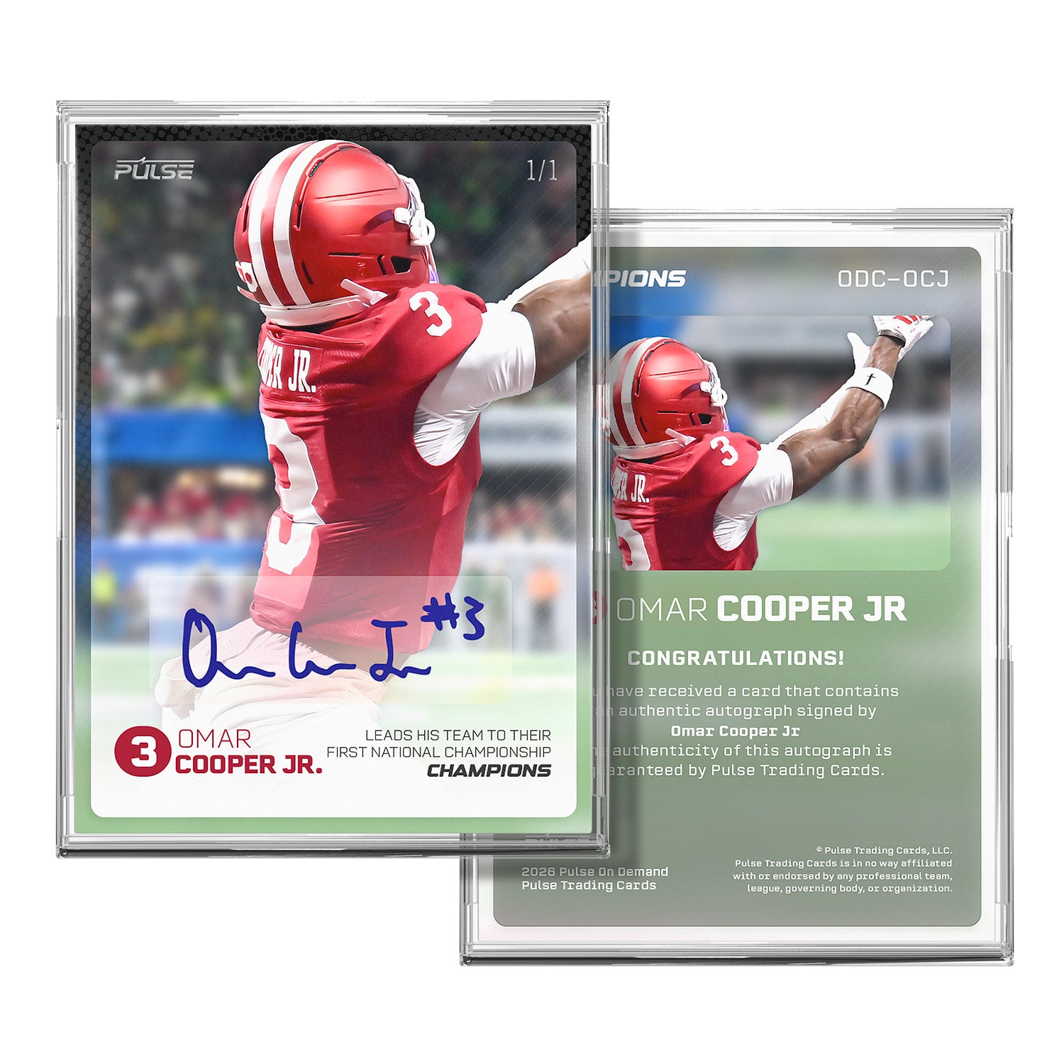 2026 Pulse On Demand Omar Cooper Jr Autographed Champions Card