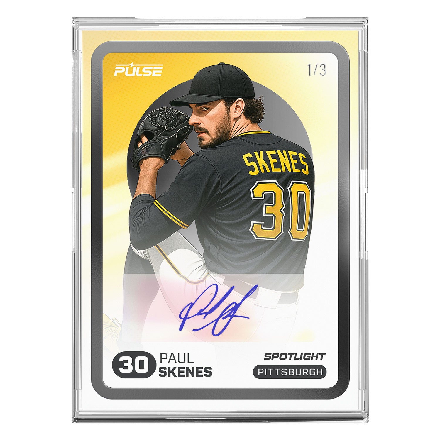 記念グッズ 2025UnderWrapsBaseballsVol2 Paul Skenes 2025 Pulse On Demand Paul Skenes Autographed Spotlight Card
