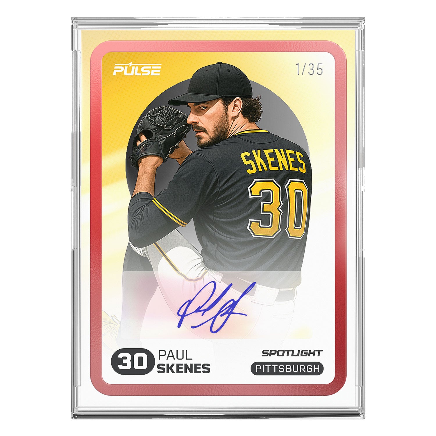2025 Pulse On Demand Paul Skenes Autographed Spotlight Card