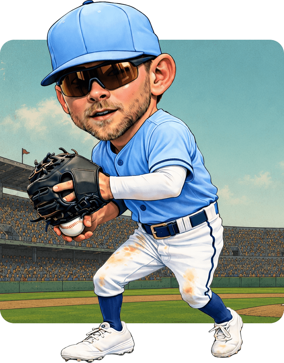 Illustrated pitcher wind-up